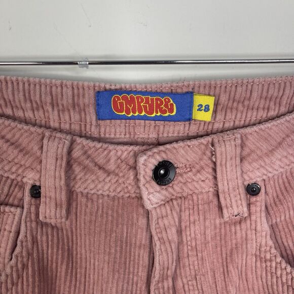 VINTAGE Empyre Pants Mens 28 Pink Corduroy Loose Baggy Relax Y2K Skater 31x26.5 - Picture 2 of 7